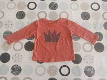 🌷Tee-shirt Longues Manches - Zara BabyBoy - 6/9 Mois🌷