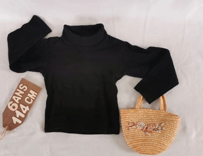 Pull 👸 col roulé noir, orchestra, 6ans - photo numéro 2