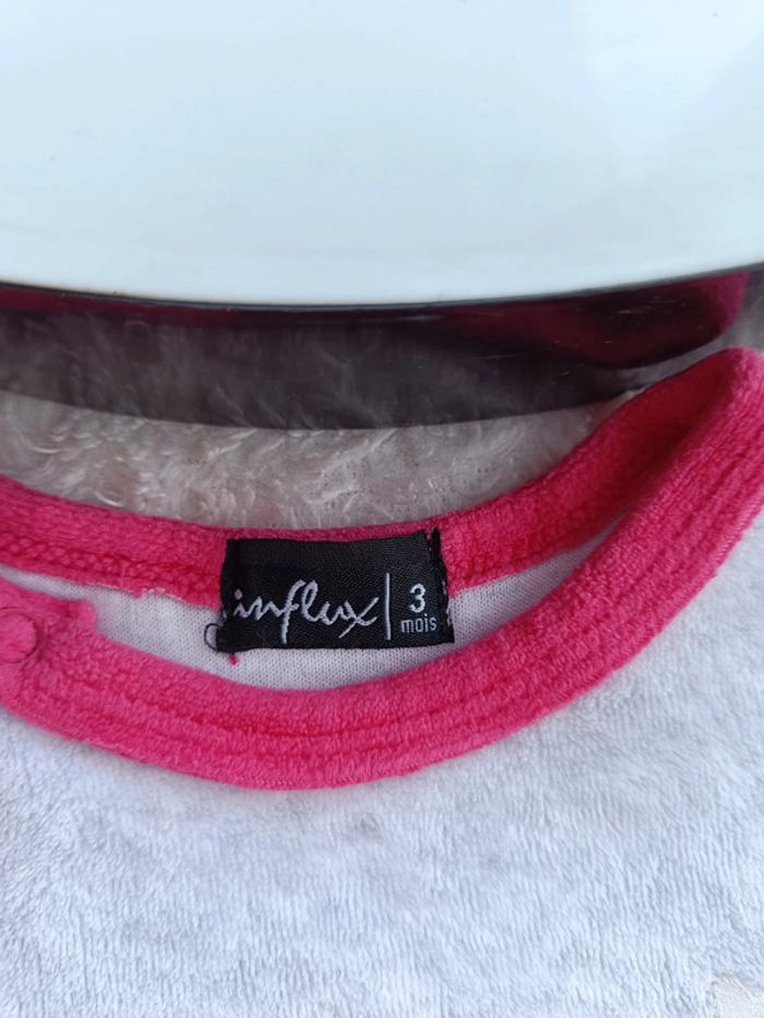 Pyjama grenouillère velours Fille 3 mois souris cœur Influx - photo numéro 5