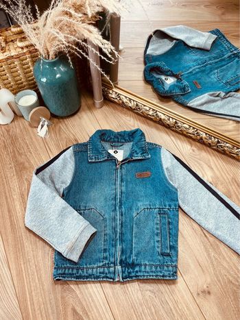 Taille 5 ans veste en jean garçon Z bleue et gris 💙