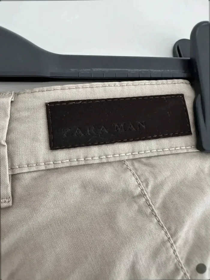 Pantalon chino beige homme taille 38 , zara man - photo numéro 7