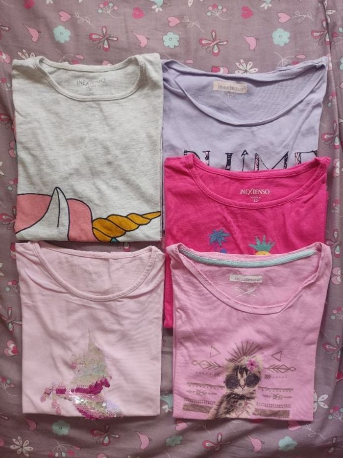 Lot 5 tee shirts manches courtes