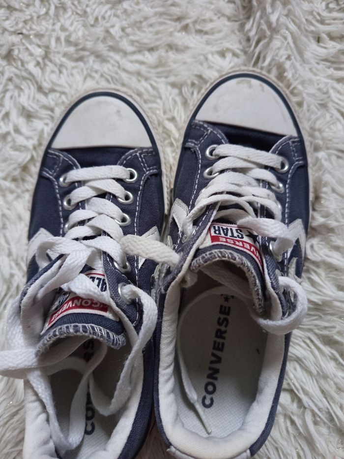 Converses basses enfant bleues - photo numéro 5