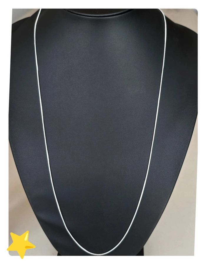 Collier maille serpent ronde 1mm 65cm - photo numéro 2
