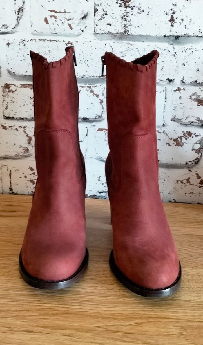 Bottines San Marina cuir bordeaux 40 - photo numéro 2