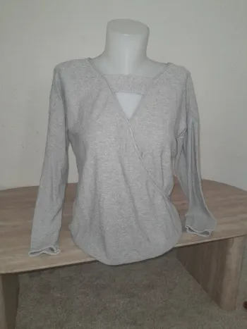 Blouse manches longues 💫 gris métallisé 💫Le temps des cerises 💫Taille 36