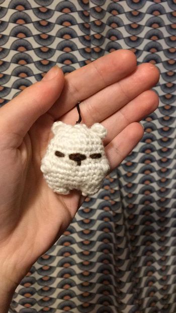 Porte clé ours crochet fais mains