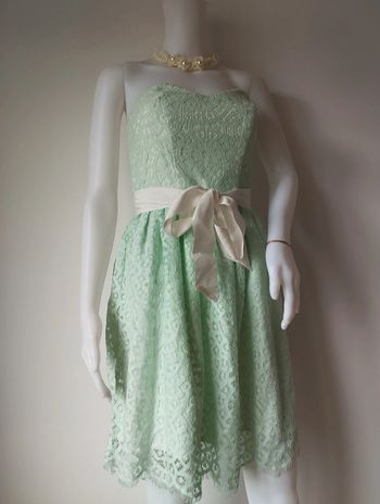 Robe bustier vert d'eau taille s