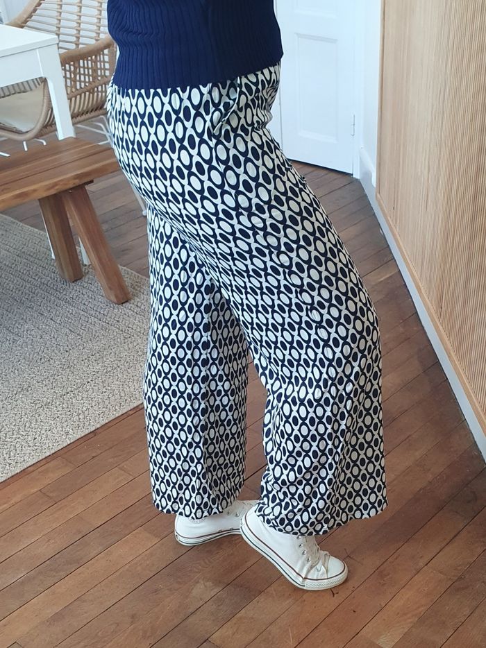 Pantalon fluide Lanzarote marine/blanc Taille L - photo numéro 5