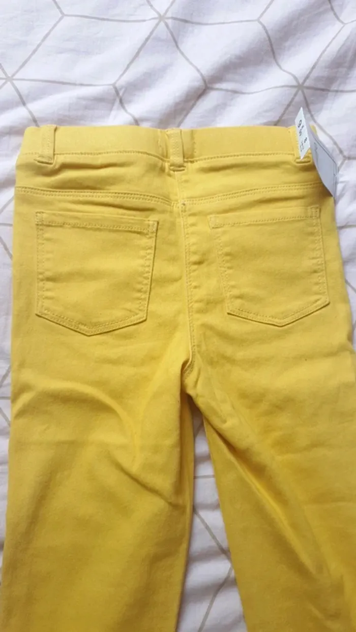 Pantalon legging jaune neuf gémo - photo numéro 5
