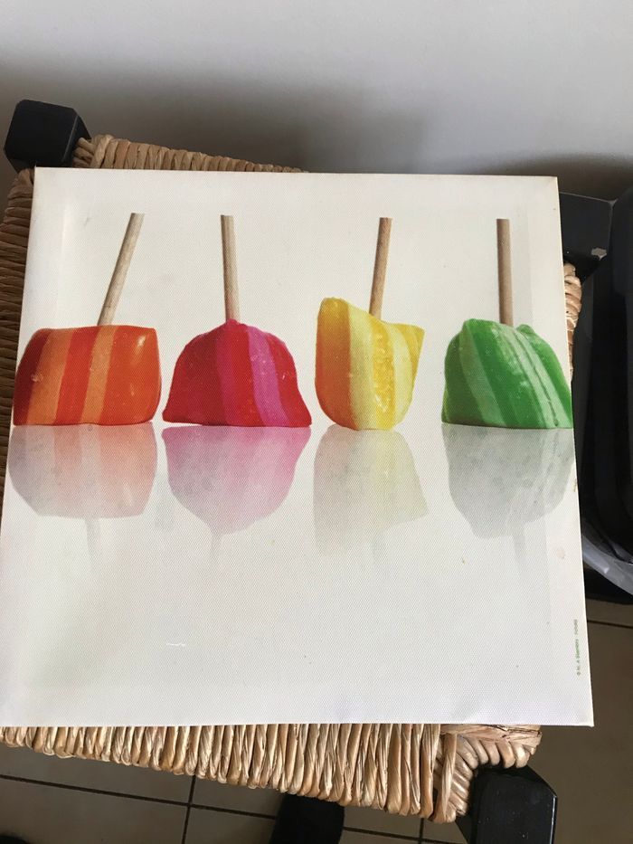 Tableau décoration bonbons multicolores