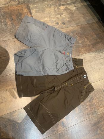 Lot pantacourts gris et brun