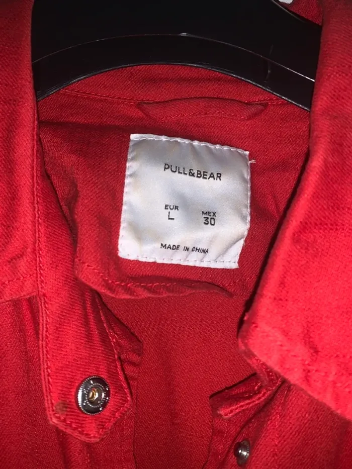 Veste en jean rouge - photo numéro 3