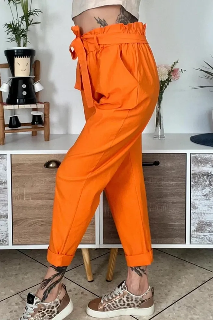 SOLDE Pantalon court taille s/m taille élastique - Mily - neuf - photo numéro 4