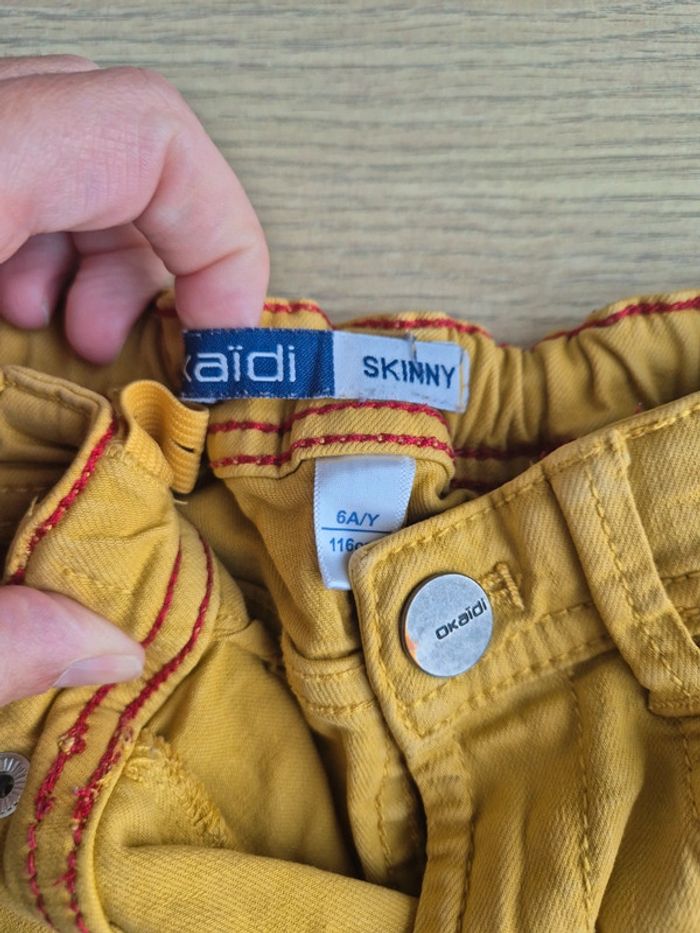 Jeans skinny moutardes 6 ans okaidi - photo numéro 2