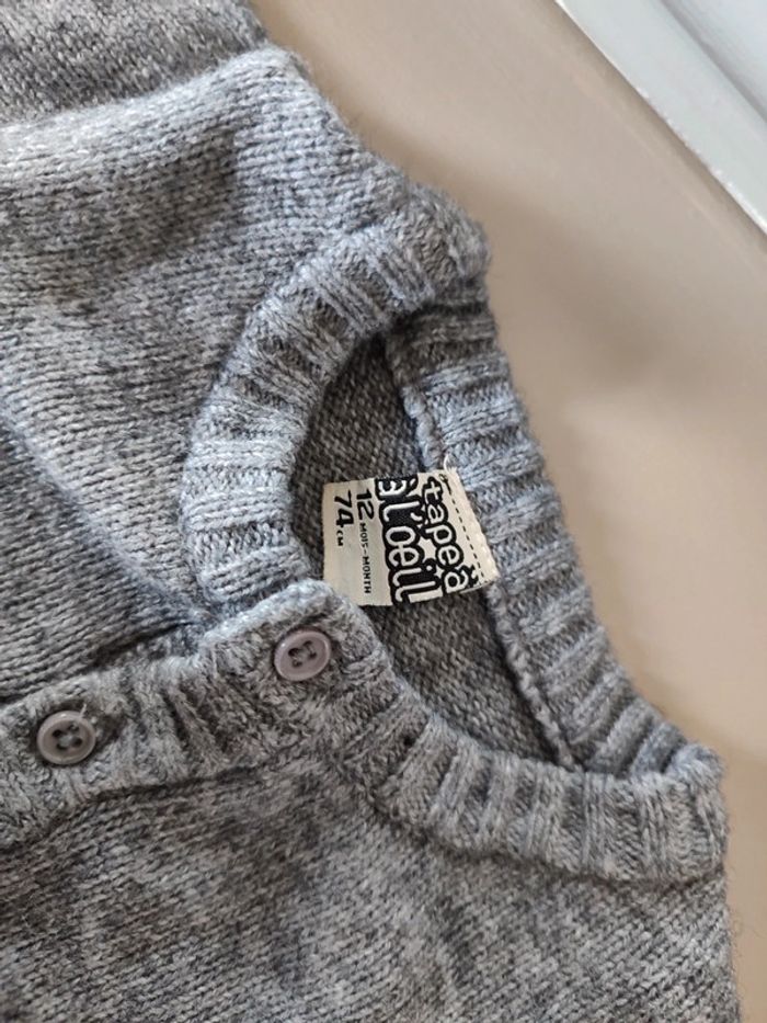 Pull gris chaud 12 mois TAO - photo numéro 3