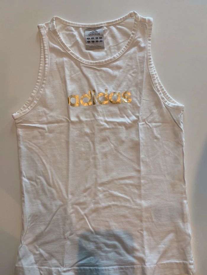 Débardeur sport Adidas femme taille 36 blanc