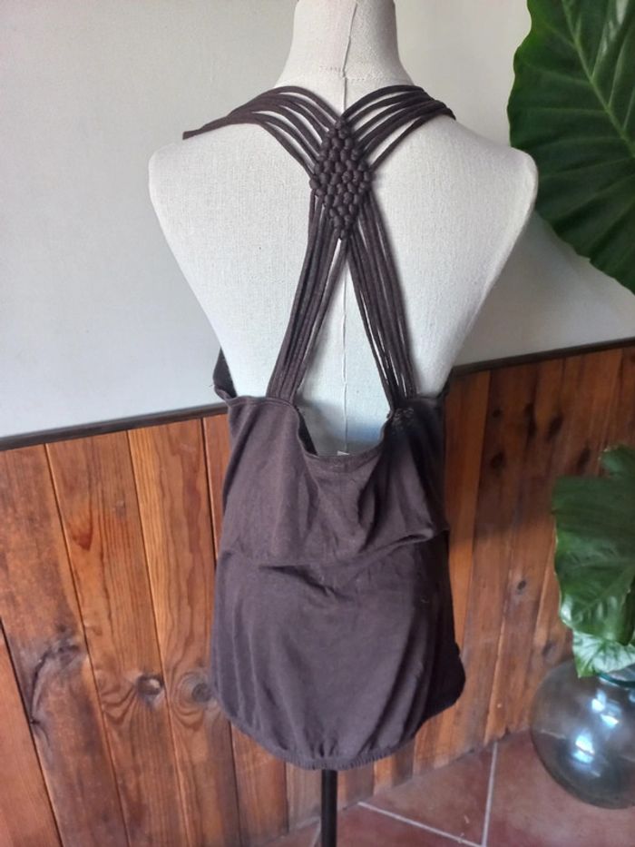 Débardeur dos croisé marron - photo numéro 3