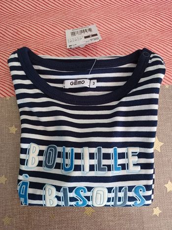 Tee shirt 3 ans marinière