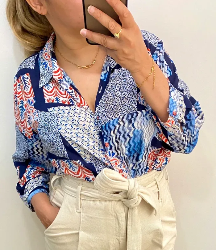 Chemise fluide imprimée taille 42
