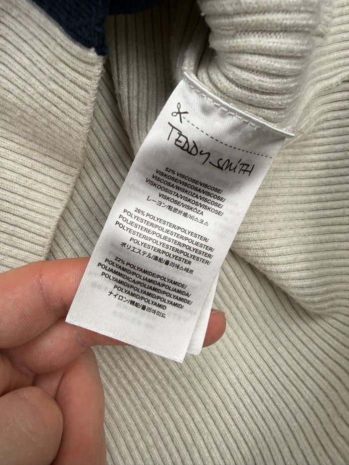 Varsity Cardigan Tunique Oversize Blanc Teddy Smith S - photo numéro 6