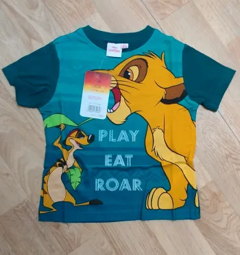 T shirt Roi Lion vert 92 cm