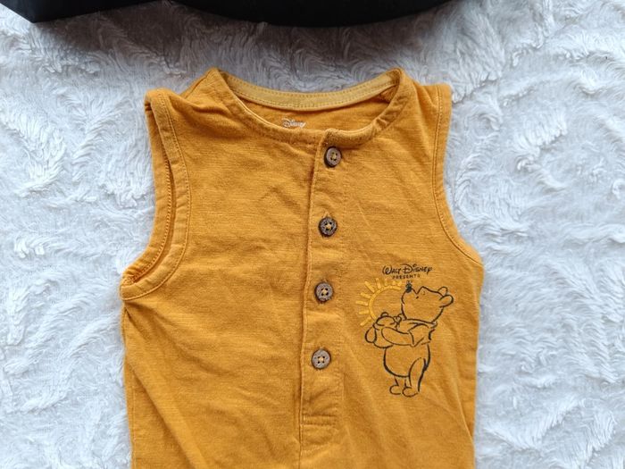 Barboteuse combinaison combi short Garçon 1 mois Winnie l'ourson Disney Baby 100% coton - photo numéro 3