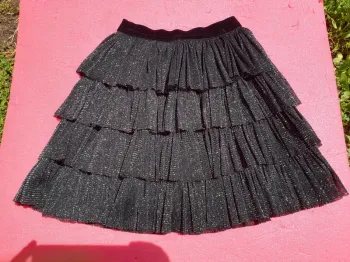 Jupe noire argentée 8 ans