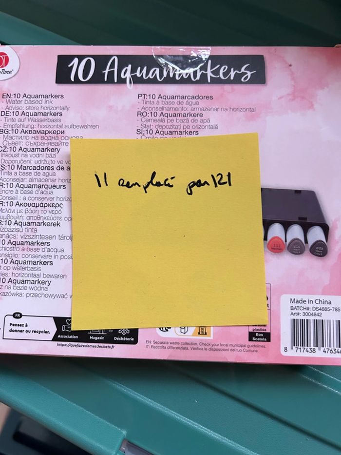Boîte de 10 feutres aquamarkers , neuve - photo numéro 5