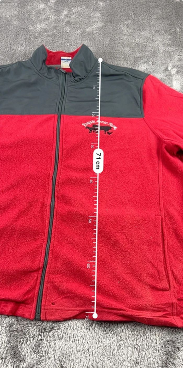 Pull polaire Starter rouge et noir à zip taille XL – Homme casual - photo numéro 3