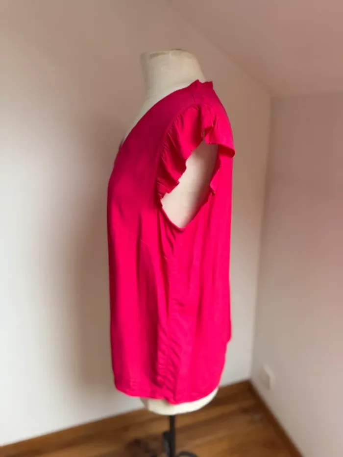 Superbe blouse fluide rose fuschia neuve Promod 🌸 M 38 - photo numéro 4
