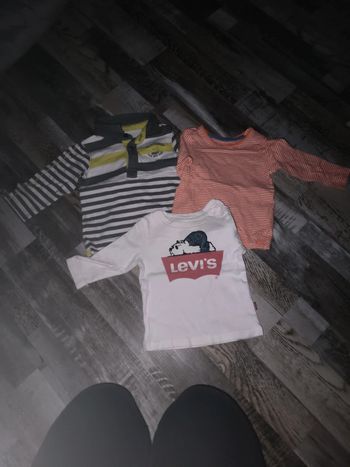 3 tee shirts manches longues 6 mois