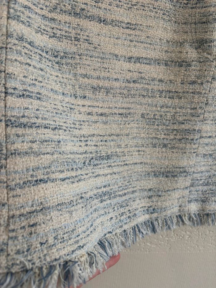 Jupe Sandro bleu tweed - photo numéro 5