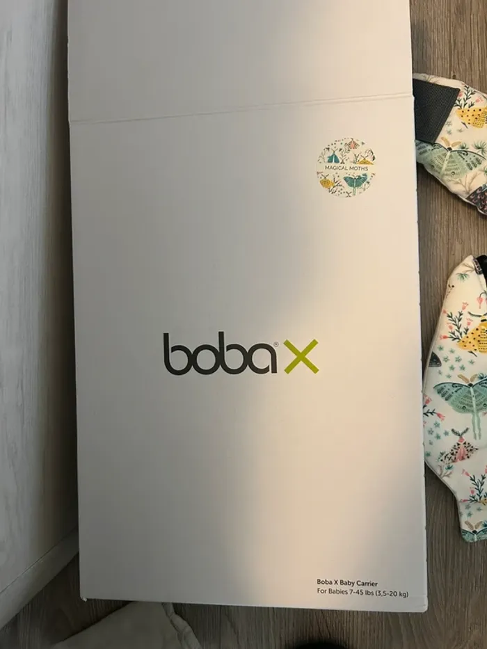 Porte bébé Boba X confortable naissance 20kg motif papillon - photo numéro 2