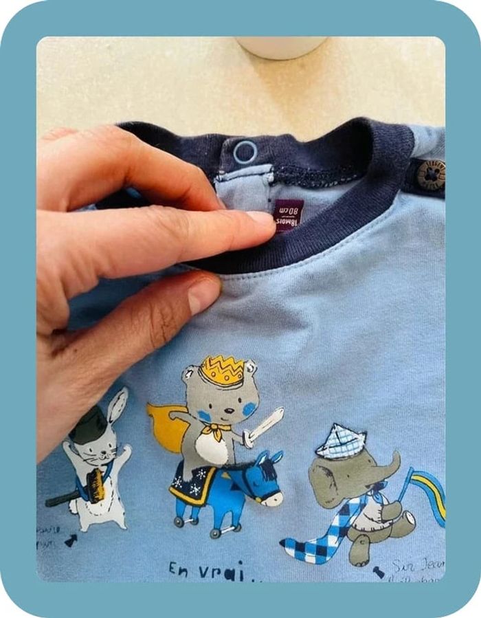 Joli t-shirt manches longues 18 mois sergent major - photo numéro 3