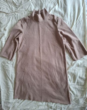 Robe pull rose poudré