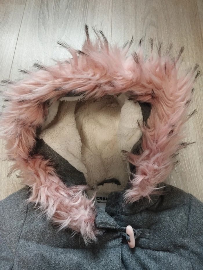 Manteau chaud doublé fille 18 mois avec capuche Creeks - photo numéro 3