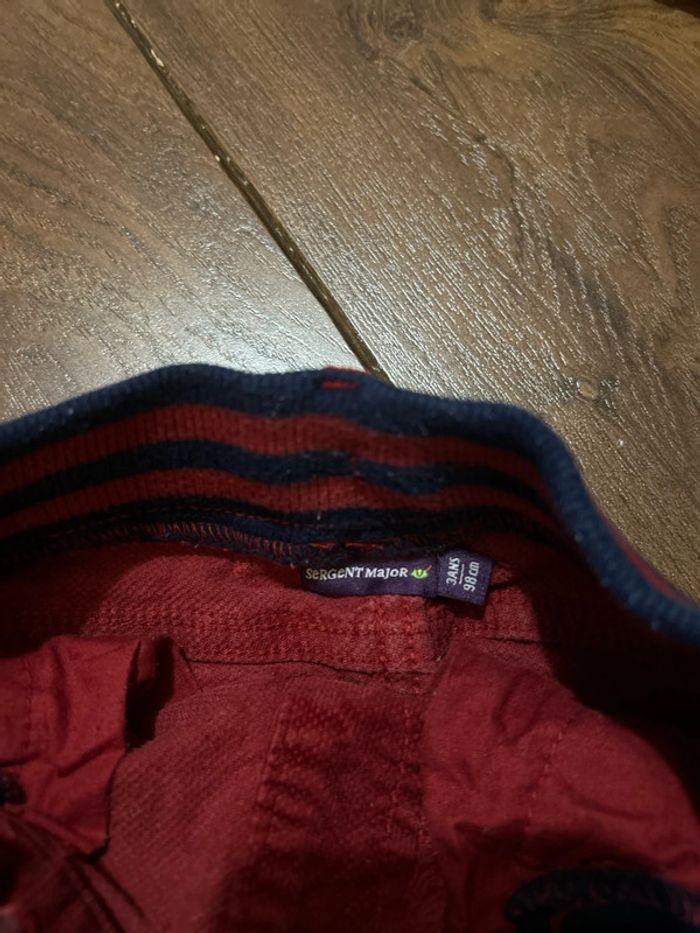 Pantalon en velours rouge sergent major 3 ans - photo numéro 12