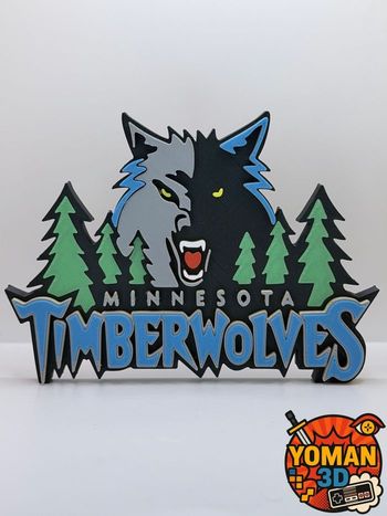 Logo décoratif minnesota timberwolves