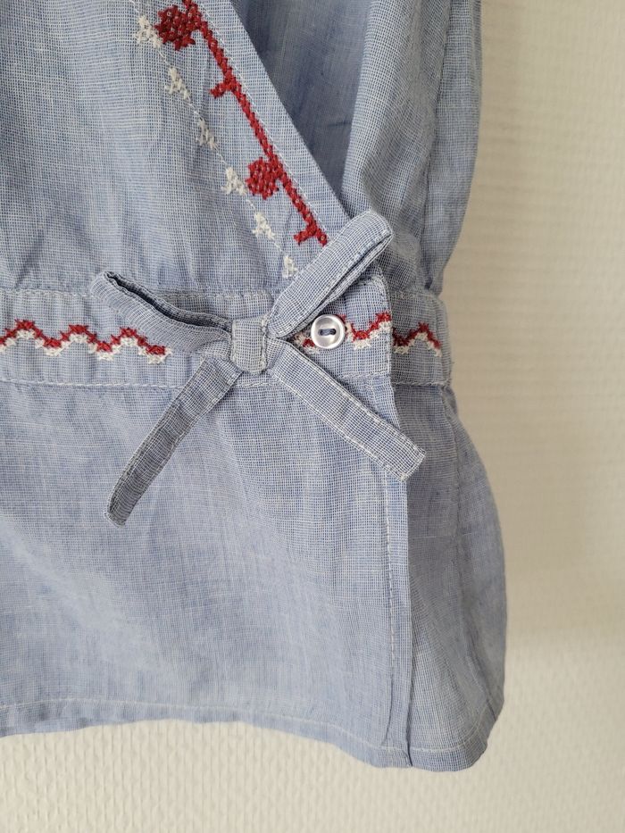 Blouse bleue Cyrillus 12 ans TBE - photo numéro 3