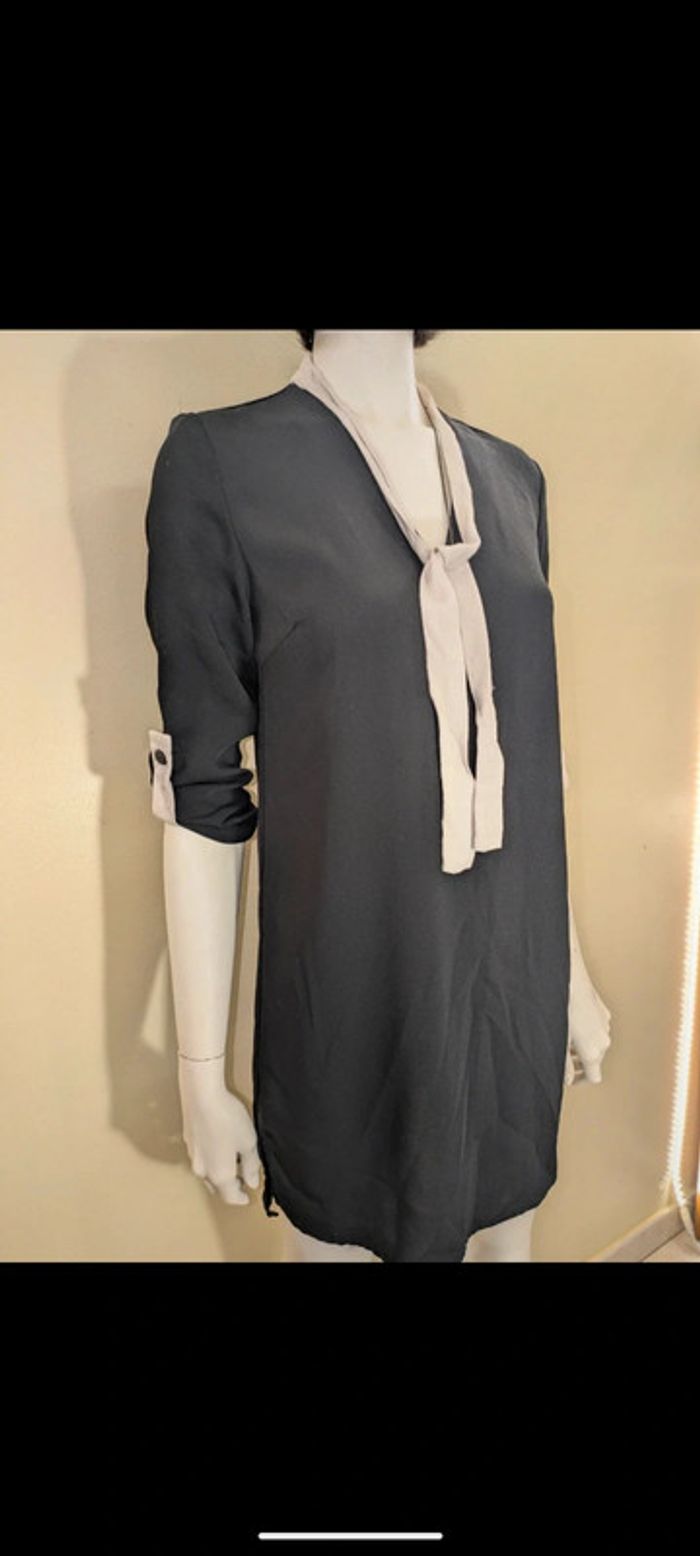 Robe légère noire et blanc Zara 36
