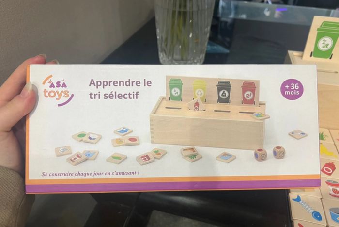 jeu en bois le tri sélectif