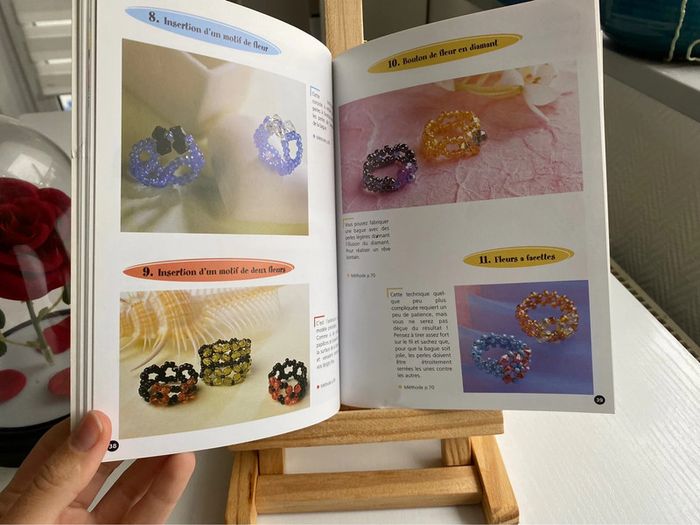 Lot de deux livres bijoux en perles - photo numéro 6