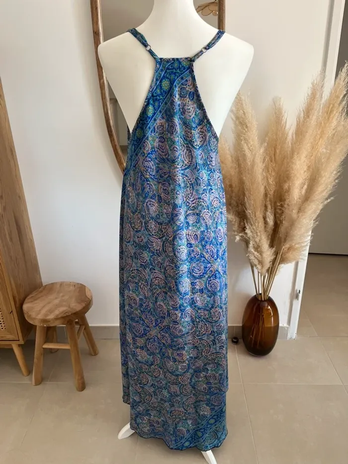 Robe longue d’été bleue, légère et fluide - photo numéro 6