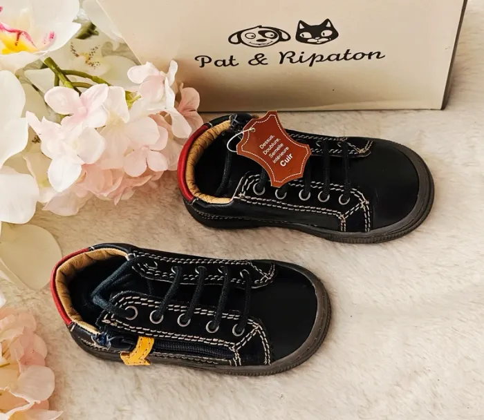 Chaussures Bottines Cuir Zip Pat et Ripaton T22 - photo numéro 3