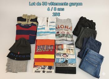 Lot garçon - 30 pièces - (6/8ans)