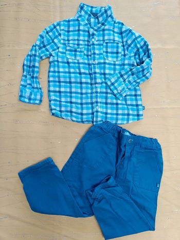 Ensemble pantalon doublé et chemise épaisse Obaïbi 23 mois 86 cm