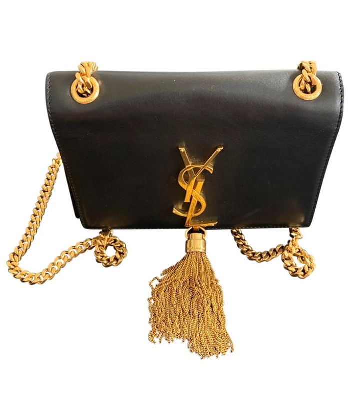 Sac YSL noir Kate pompons