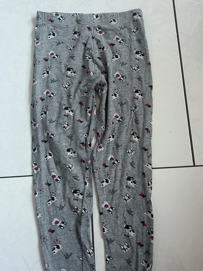 Legging gris chiens