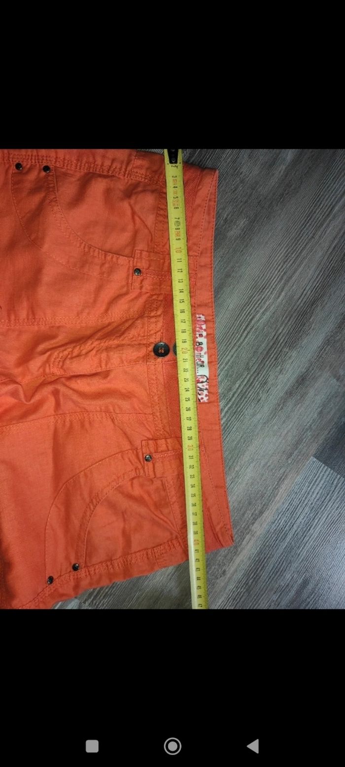 Pantalon orange Cache Cache femme taille 38 - photo numéro 4
